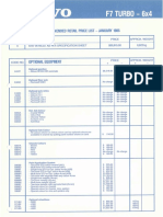 Volvo - F7 Turbo 64 Specs and Price List 1985