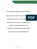 Casos de Estudio Comunicacion Empresarial. Leticica Gutierrez Perez.