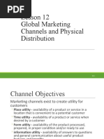 Lesson 12 Global Marketing Channels and Physical Distribution