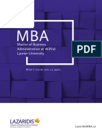 Lazaridis MBA Brochure 2021