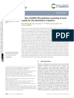 In Silico COSMO-RS Predictive Screening of Ionic Liquids For The Dissolution of Plastic