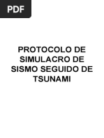 Protocolo de Simulacro de Sismo Seguido de Tsunami