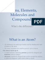 Atoms, Elements, Molecules and Compounds