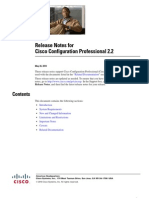 Release Notes For Cisco Configuration Professional 2.2 Release Notes