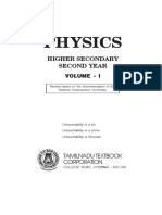 Physics Higher Secondary Second Year