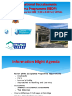 Oakridge International Baccalaureate Diploma Programme Grade 9 and 10 Information Night