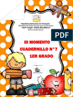 Iii Momento Cuadernillo N°7 1er Grado