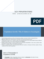 LECTURE 9 Population