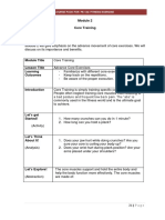 Core Training: Course Pack For Pe 122: Fitness Exercise