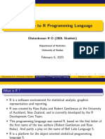 Introduction To R