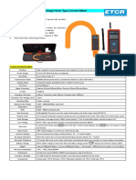 ETCR9330B Large Caliber H - L Voltage Hook Type Current Meter Catalog