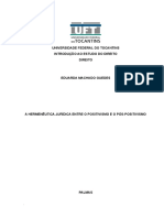 Resenha Do Livro "A HERMENÊUTICA JURÍDICA ENTRE O POSITIVISMO E O PÓS-POSITIVISMO", de Aloísio Bolwerk