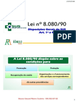 Lei Nº 8.080/90 - Disposições Gerais Do SUS - Art. 1º A 4º