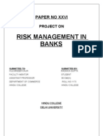 Risk Management in Banks: Paper No Xxvi