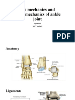 Bio Mechanics and Pathomechanics of Ankle Joint