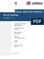 Tarea #7.1 Ensayo Sobre Las Metricas de Un Startup Miguel Martinez