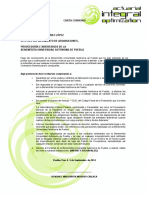 Carta Convenio - Actuarial