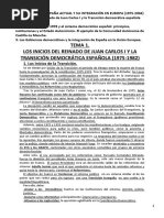 I) Historia de La Espaã A Actual y Su Integraciã N en Europa