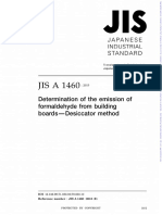 JIS-A-1460-2015-Determination of The Emission of Formaldehyde From Building Boards - Desiccator Method