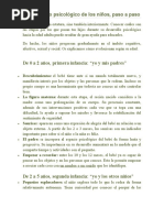 El Desarrollo Psicológico de Los Niños