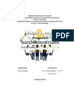 FORMULACIÓN DE Proyectos SOCIOPRODUCTIVOS Industriales, DE SERVICIOS Y SOCIALES