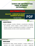 Aula 05 - Conjuntos Numéricos - Números - Naturais