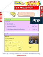 Plan de Redacción para Sexto Grado de Primaria