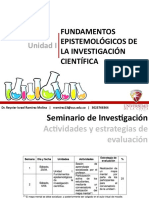 Unidad I. Fundamentos Epistemológicos de La Investigación Científica