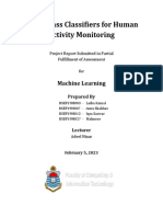 Human Activities Classifier Using SVM