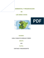 Impacto Ambiental y Preservacion de Los Seres Vivos