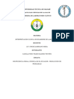 Universidad Técnica de Manabí Facultad Ciencias de La Salud Carrera de Laboratorio Clínico