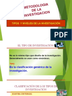 Tipo y Nivel de La Investigacion