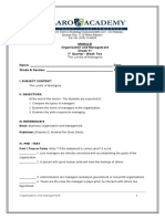 1st Quarter Week 2 TOPIC - The Levels of Managers