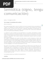 Semiótica (Signo, Lenguaje, Comunicación) - Yuri Lotman - La Semiótica de La Cultura