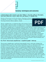 Thoracoscopic Sympathectomy Techniques and Outcomes