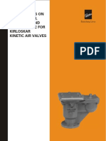 Instructions On Installation, Operation and Maintenance For Kirloskar Kinetic Air Valves