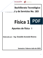 1.-TEMAS Y FORMAS DE EVALUAR 1 de Fisica 1 Enero 2022