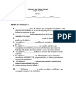 Practica de Estudiante, Lengua Española. EL ADJETIVO