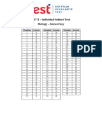 EST II - Bio - Answer Key - December 2020