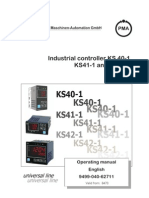 Industrial Controller Ks 40-1, Ks41-1 and Ks42-1: Pma Prozeß-Und Maschinen-Automation GMBH