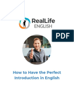 How To Have The Perfect Introduction in English