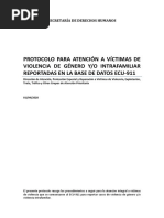 Protocolo de Atención A Víctimas de Violencia de Género e Intrafamiliar Reportadas en La Base de Datos ECU-911