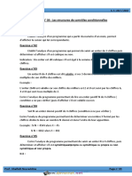 Série D'exercices - Informatique - Les Structures de Contrôles Conditionnelles - Bac Technique (2017-2018) MR Khalfalli