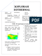 Catatan EKSPLORASI GEOTHERMAL