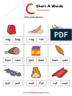 Short A Worksheets For Kindergarten Free PDF - Compressed