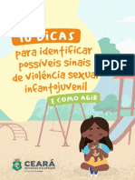 Cartilha 10 Dicas para Identificar Possiveis Sinais de Violencia Sexual Infantojuvenil