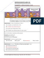 1º Monitoramento - 8º ANO - LÍNGUA INGLESA