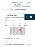 Cálculo I. Práctica Unidad 2. 1° Sem 2022