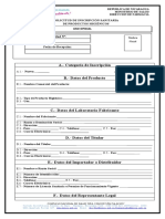 Formato de Solicitud de Registrro de Higienicos