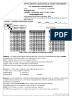 PROVA 4º BIM - PORTUGUES - 8º Ano